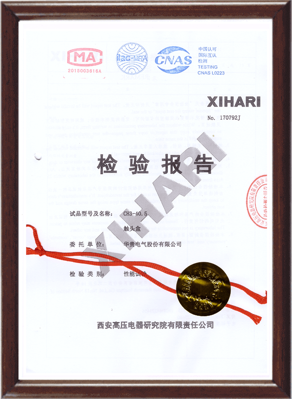 触头盒CH3-40检验报告