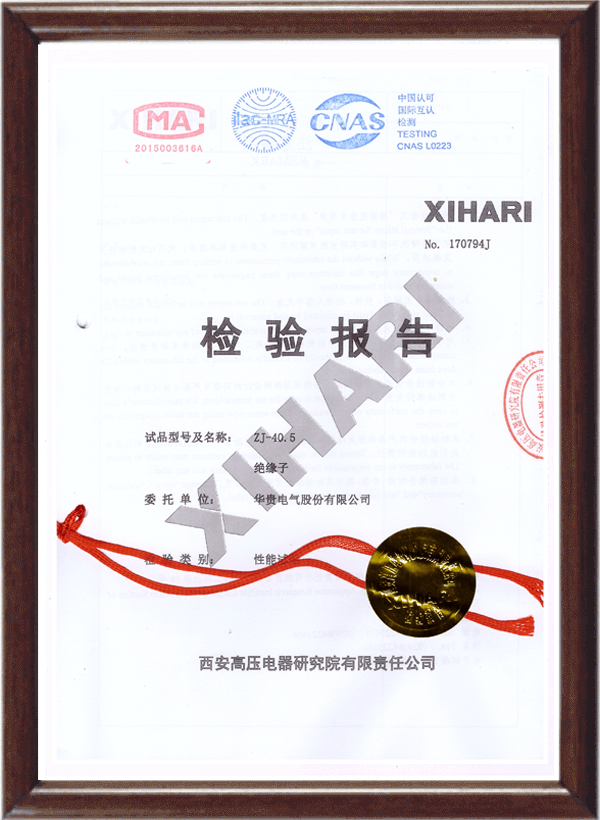 绝缘子ZJ-40.5检验报告